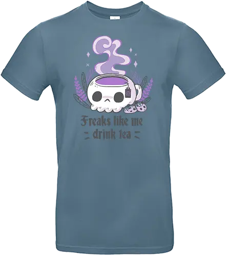 Freaks drink Tea - skull, witch, schädel, freak, tea - Standard T-Shirt