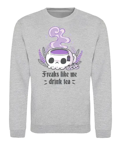 Freaks drink Tea - skull, witch, schädel, freak, tea - Sweatshirt