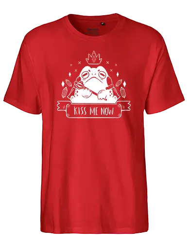 Kiss Me Now - Frog, toad, Froschkönig - Fairtrade T-Shirt