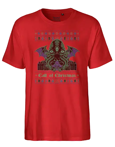 A Lovecraft Christmas - christmas, weihnachten, cthulhu, lovecraft, Ugly swter - Fairtrade T-Shirt