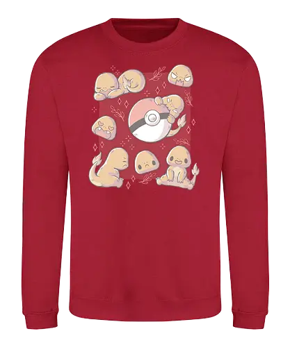 More Fire - pocket, monster, fire, starter - Sweatshirt