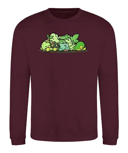 Sleepy Leaf - pocket, monster, grass, pflanze, starter - Sweatshirt