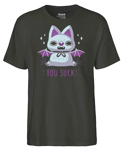 You Suck - bat, vampir, vampire - Fairtrade T-Shirt