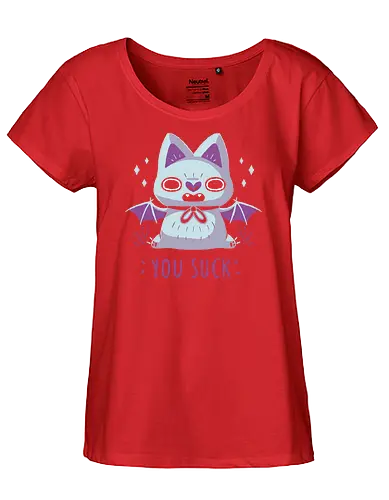 You Suck - bat, vampir, vampire - Fairtrade Girl Shirt