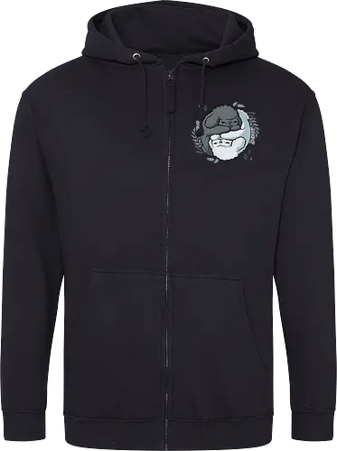 Poodle Yin Yang - dogs, Poodle, Pudel, Yin Yang, Taoism - Hoodie Jacke