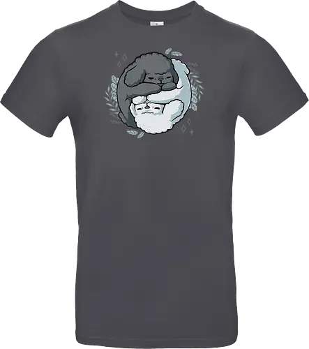 Poodle Yin Yang - dogs, Poodle, Pudel, Yin Yang, Taoism - Standard T-Shirt