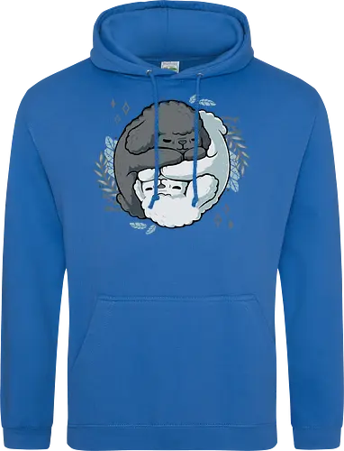 Poodle Yin Yang - dogs, Poodle, Pudel, Yin Yang, Taoism - Standard Hoodie