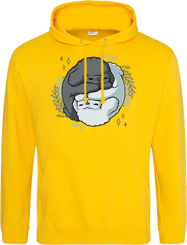 Poodle Yin Yang - dogs, Poodle, Pudel, Yin Yang, Taoism - Standard Hoodie
