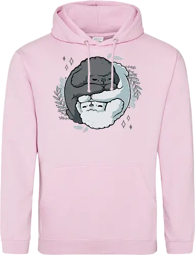 Poodle Yin Yang - dogs, Poodle, Pudel, Yin Yang, Taoism - Standard Hoodie