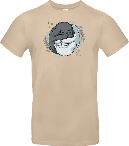 Poodle Yin Yang - dogs, Poodle, Pudel, Yin Yang, Taoism - Standard T-Shirt