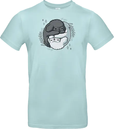 Poodle Yin Yang - dogs, Poodle, Pudel, Yin Yang, Taoism - Standard T-Shirt