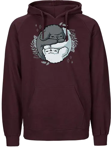 Poodle Yin Yang - dogs, Poodle, Pudel, Yin Yang, Taoism - Fairtrade Hoodie