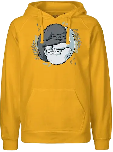 Poodle Yin Yang - dogs, Poodle, Pudel, Yin Yang, Taoism - Fairtrade Hoodie