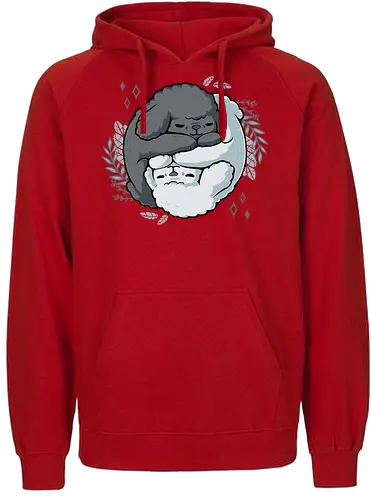 Poodle Yin Yang - dogs, Poodle, Pudel, Yin Yang, Taoism - Fairtrade Hoodie