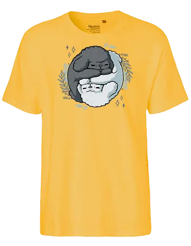 Poodle Yin Yang - dogs, Poodle, Pudel, Yin Yang, Taoism - Fairtrade T-Shirt