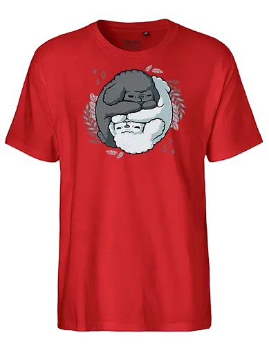Poodle Yin Yang - dogs, Poodle, Pudel, Yin Yang, Taoism - Fairtrade T-Shirt