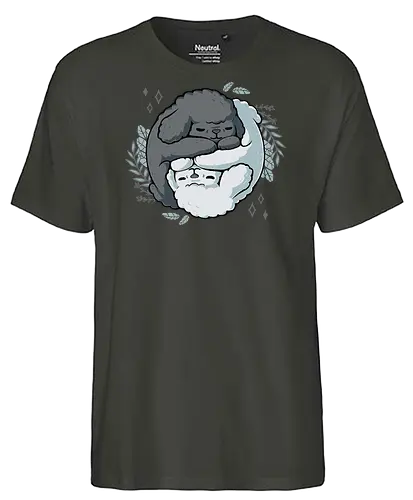 Poodle Yin Yang - dogs, Poodle, Pudel, Yin Yang, Taoism - Fairtrade T-Shirt