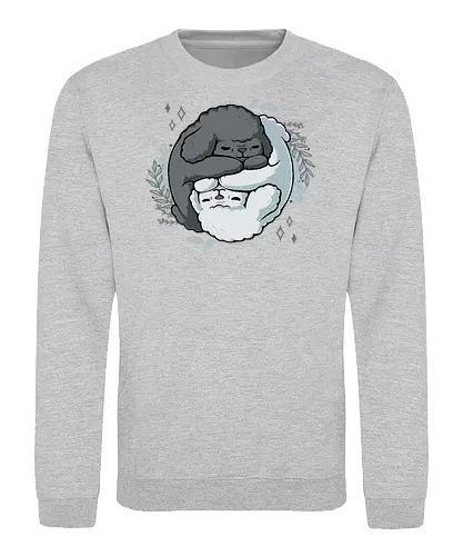 Poodle Yin Yang - dogs, Poodle, Pudel, Yin Yang, Taoism - Sweatshirt
