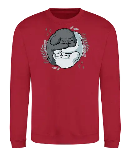Poodle Yin Yang - dogs, Poodle, Pudel, Yin Yang, Taoism - Sweatshirt