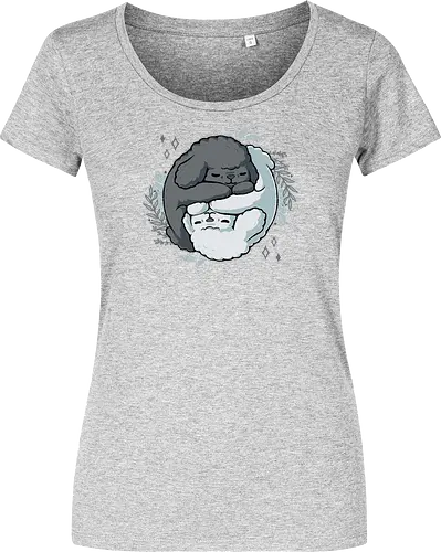 Poodle Yin Yang - dogs, Poodle, Pudel, Yin Yang, Taoism - Damen T-Shirt