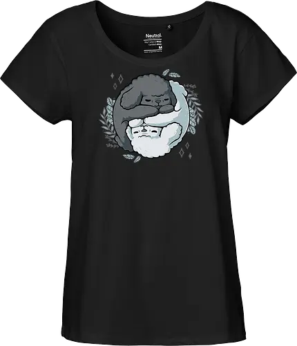 Poodle Yin Yang - dogs, Poodle, Pudel, Yin Yang, Taoism - Fairtrade Girl Shirt
