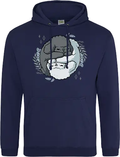 Poodle Yin Yang - dogs, Poodle, Pudel, Yin Yang, Taoism - Standard Hoodie