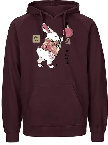 Year Of Rabbit - hase, rabbit, zodiac, lunar new yr - Fairtrade Hoodie