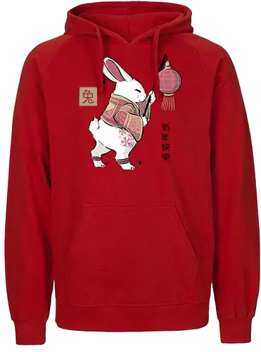 Year Of Rabbit - hase, rabbit, zodiac, lunar new yr - Fairtrade Hoodie