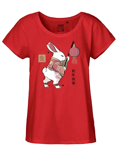 Year Of Rabbit - hase, rabbit, zodiac, lunar new yr - Fairtrade Girl Shirt