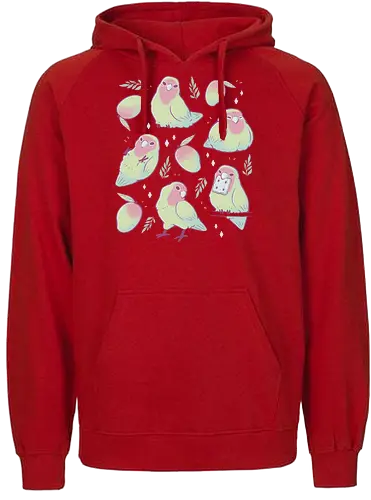 Mango Parrots - bird, birb, Parrot, fruit, obst - Fairtrade Hoodie