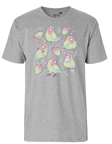 Mango Parrots - bird, birb, Parrot, fruit, obst - Fairtrade T-Shirt