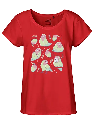 Mango Parrots - bird, birb, Parrot, fruit, obst - Fairtrade Girl Shirt