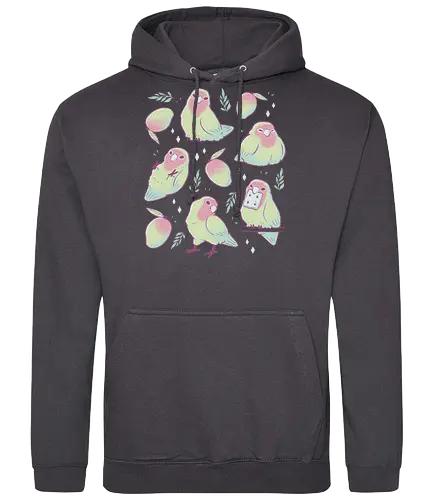 Mango Parrots - bird, birb, Parrot, fruit, obst - Standard Hoodie