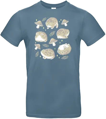 Rain Frogs - Frog, mushroom, cute, pilze, Frosch - Standard T-Shirt