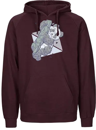 Paper Panda - panda, bär, cute, Geometry, br - Fairtrade Hoodie