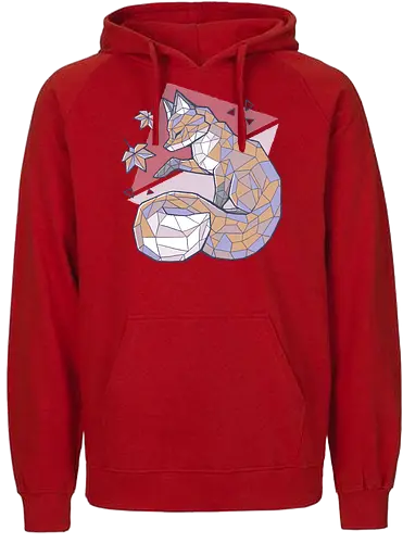 Paper Fox - fuchs, fox, Geometry, cute - Fairtrade Hoodie