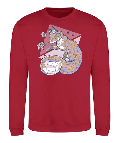 Paper Fox - fuchs, fox, Geometry, cute - Sweatshirt