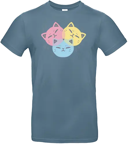 Kawaii CMYK Cat - cmyk, cat, katze, cute, farben - Standard T-Shirt