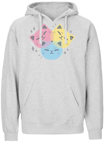 Kawaii CMYK Cat - cmyk, cat, katze, cute, farben - Fairtrade Hoodie