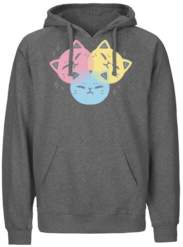 Kawaii CMYK Cat - cmyk, cat, katze, cute, farben - Fairtrade Hoodie