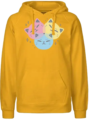 Kawaii CMYK Cat - cmyk, cat, katze, cute, farben - Fairtrade Hoodie