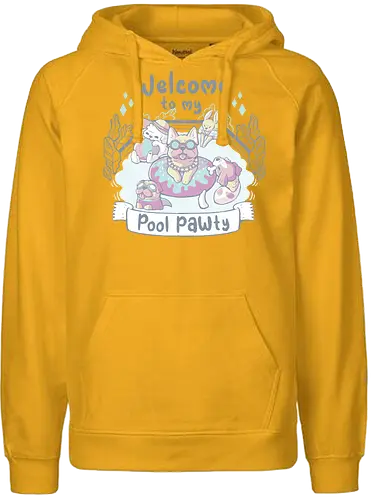 Pool Pawty - pool, party, dog, good boy, hund - Fairtrade Hoodie