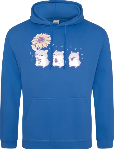 Cute Hamsters with Sunflower