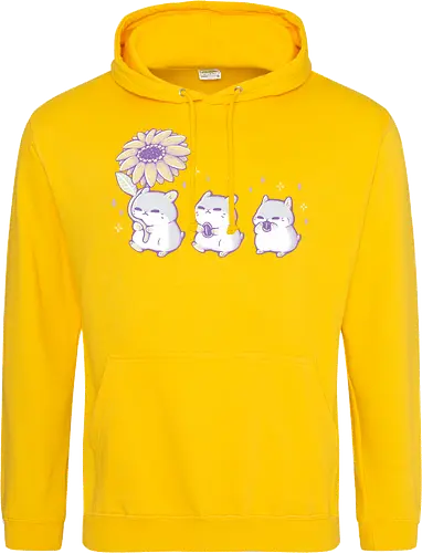 Cute Hamsters with Sunflower
