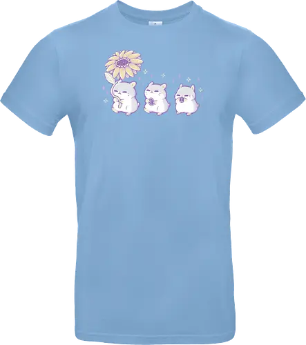 Cute Hamsters with Sunflower