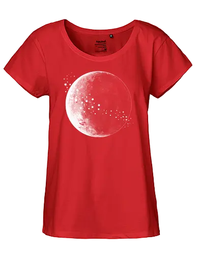 Moon and Stars - moon, mond, stars, sterne, space, nightsky - Fairtrade Girl Shirt