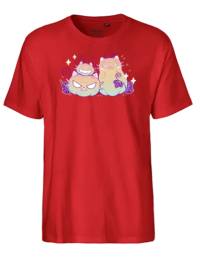Pumpkin Cats - cat, katze, kürbis, jack-o-lantern, halloween - Fairtrade T-Shirt