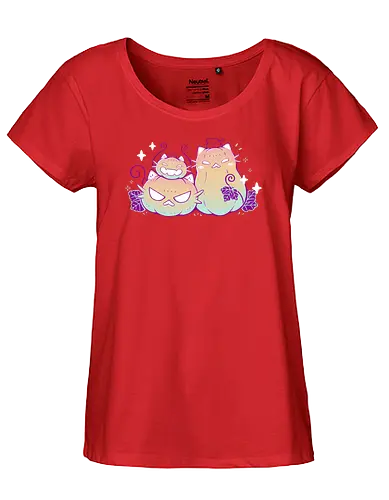 Pumpkin Cats - cat, katze, kürbis, jack-o-lantern, halloween - Fairtrade Girl Shirt