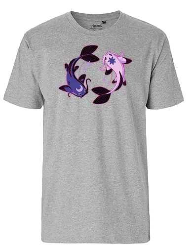 Moon and Sun Koi - Koi, fish, fisch, karpfen, sonne, mond - Fairtrade T-Shirt