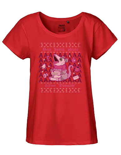 Please Santa Define Naughty - Santa, opossum, naughty, weihnachten, christmas, Ugly sweater - Fairtrade Girl Shirt